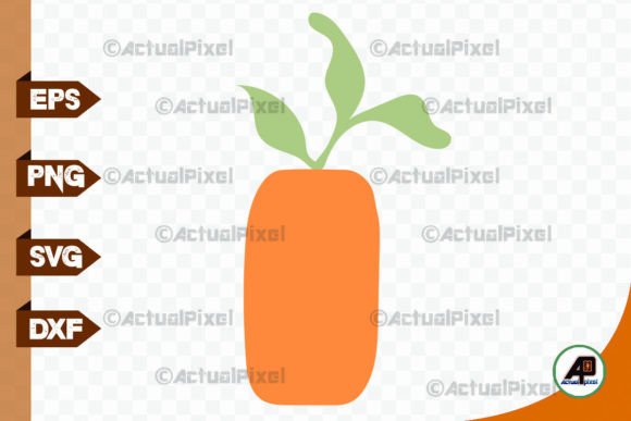 Abstract Vase with Leaf: Graphics for Crafts