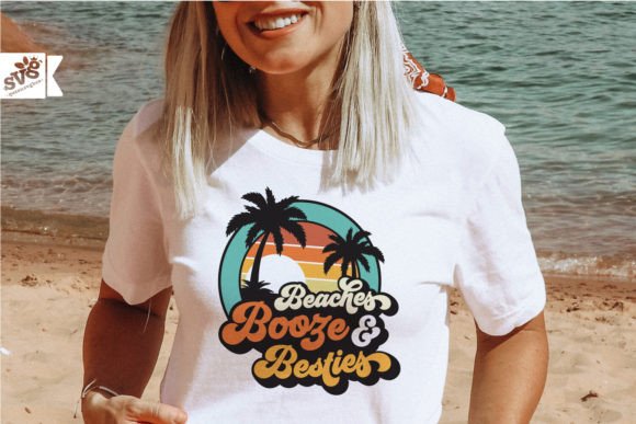 Beaches Booze Besties SVG for Crafts and Graphics