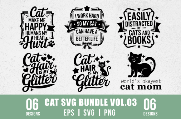 Cat Svg Bundle Vol.03: Graphics & Crafts for Digital Publishing