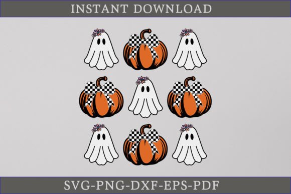 Cute Ghost Pumpkin SVG Coquette Bow SVG