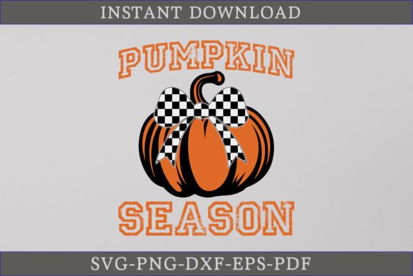 Pumpkin Season SVG Coquette Bow Pumpkin: Graphics and Crafts