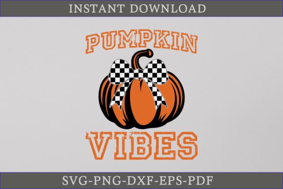 Pumpkin Vibes SVG Coquette Bow Pumpkin