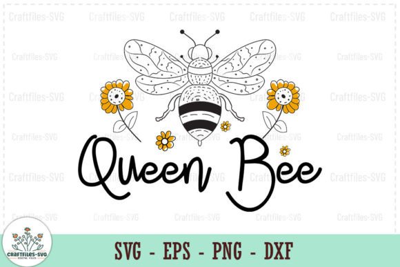 Queen Bee - SVG: Graphics for Crafts and Content