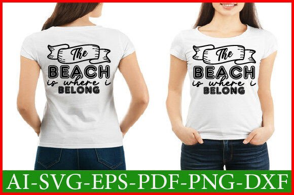 The Beach is Where I Belong SVG Design
