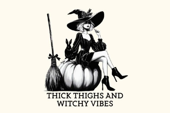 Thick Thighs Halloween SVG Design: Graphics & Crafts